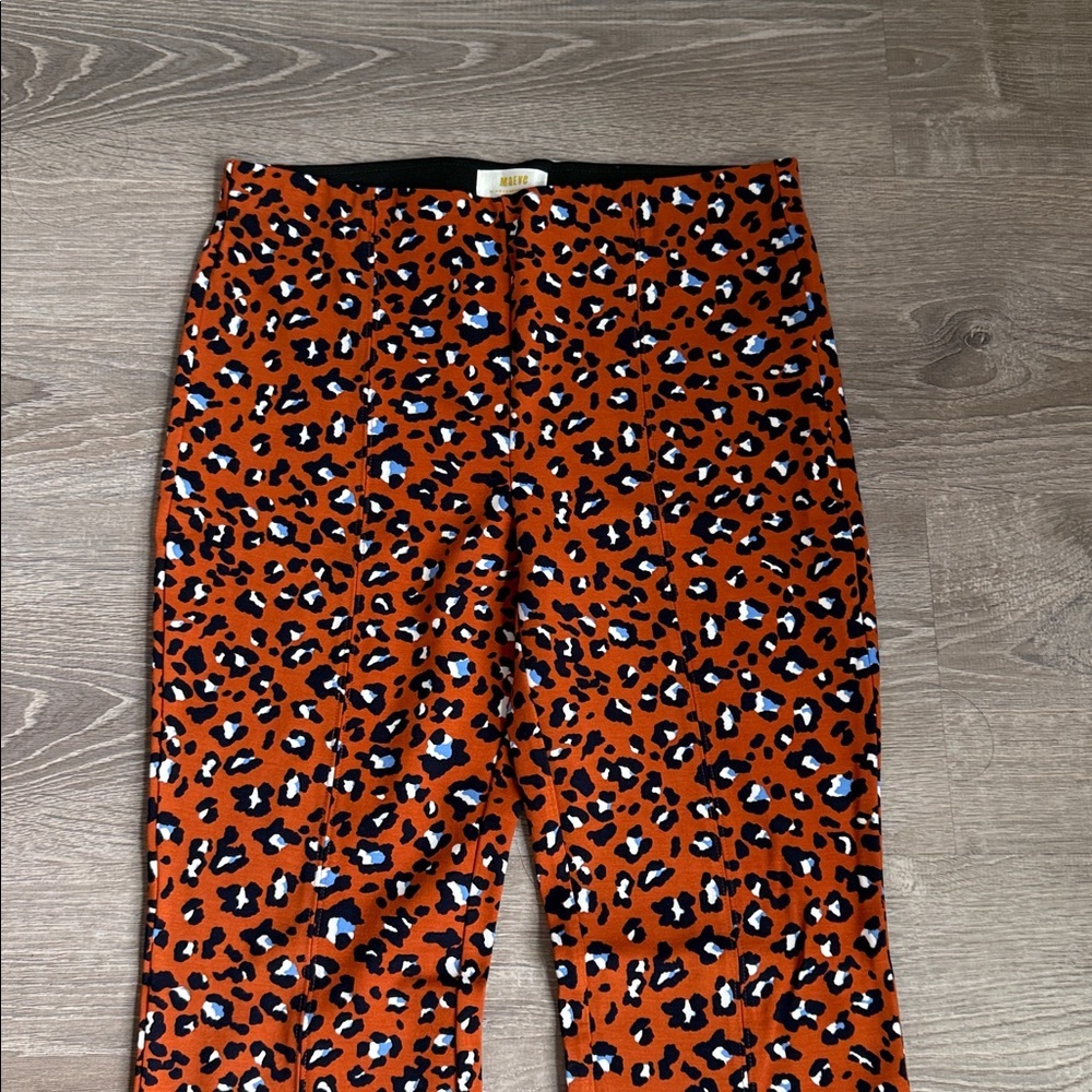 NEW Maeve Anthropologie Leopard Animal Print Flare Kick Pants Small - Picture 4 of 9